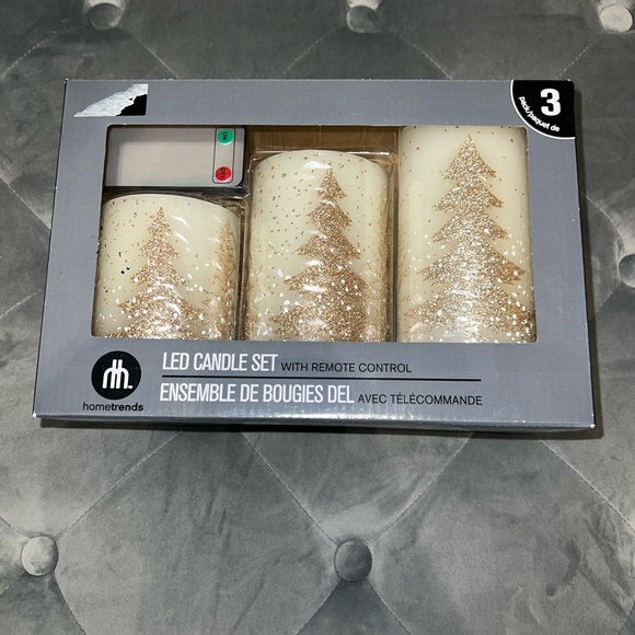 LED Christmas candle set - Picture 1 of 3